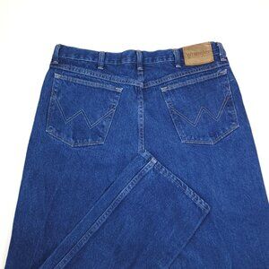Wrangler Mens Rugged Wear Jeans 35x34 Classic Fit Straight Leg Heavyweight Denim